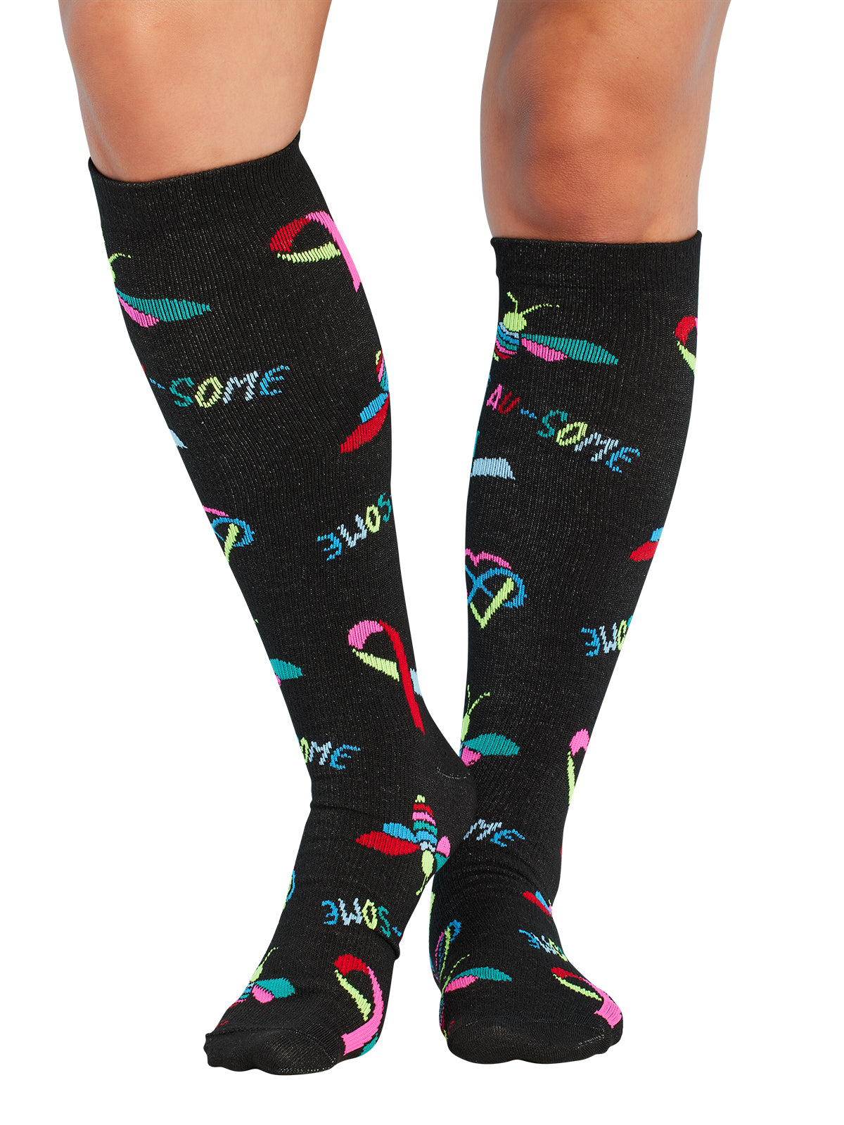 Women's 8-12 mmHg Support Socks - PRINTSUPPORT - Bee Au-Some