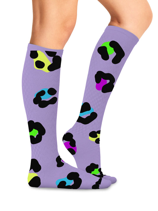 Women's 8-12 mmHg Support Socks - PRINTSUPPORT - Cheetah Spots
