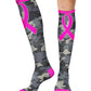 Women's 8-12 mmHg Support Socks - PRINTSUPPORT - Camo Pink Ribbon