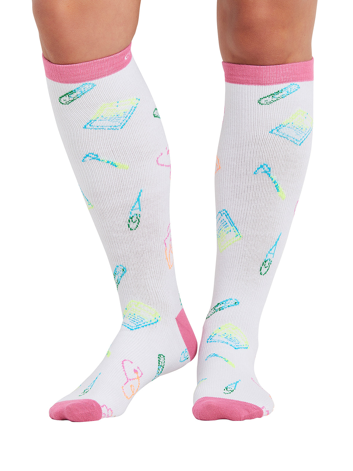 Women's 8-12 mmHg Support Socks - PRINTSUPPORT - Caring Essentials