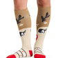 Women's 8-12 mmHg Support Socks - PRINTSUPPORT - Deer Santa