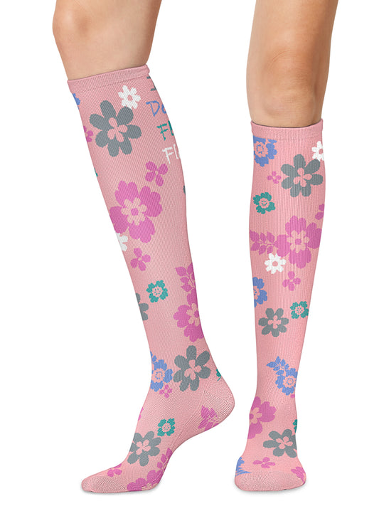 Women's 8-12 mmHg Support Socks - PRINTSUPPORT - Delicate Flower