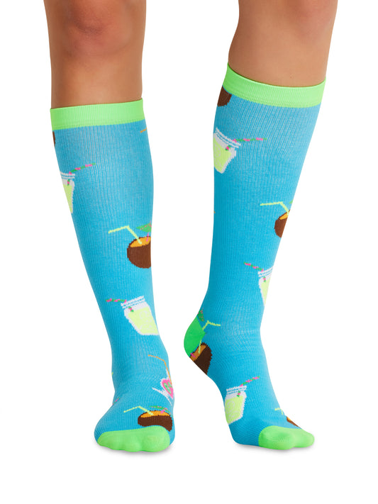 Women's 8-12 mmHg Support Socks - PRINTSUPPORT - Drink Up