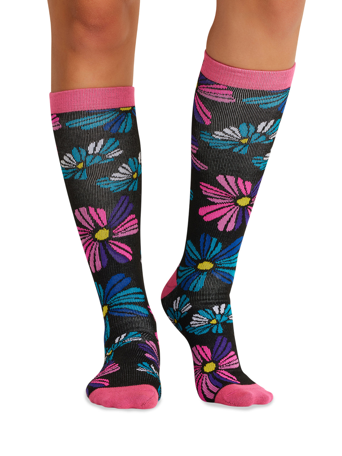 Women's 8-12 mmHg Support Socks - PRINTSUPPORT - Floral Flashback