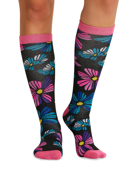 Women's 8-12 mmHg Support Socks - PRINTSUPPORT - Floral Flashback