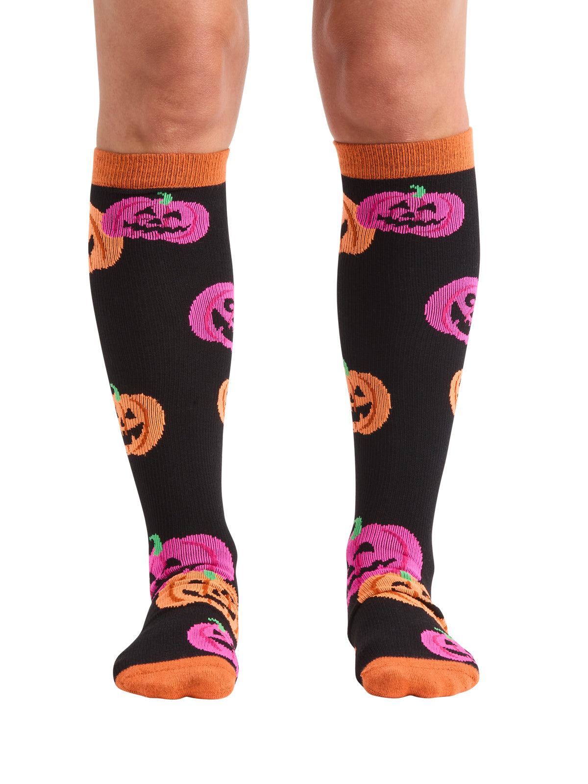 Women's 8-12 mmHg Support Socks - PRINTSUPPORT - Happy Pumpkins