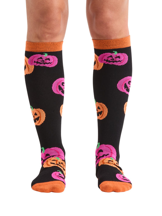 Women's 8-12 mmHg Support Socks - PRINTSUPPORT - Happy Pumpkins