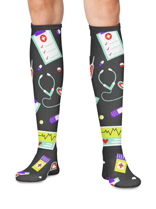 Women's 8-12 mmHg Support Socks - PRINTSUPPORT - Life Of A Nurse