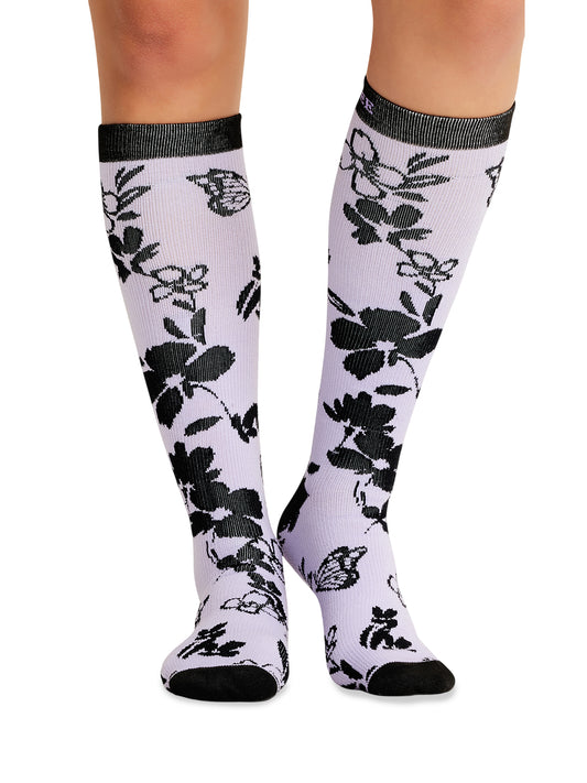 Women's 8-12 mmHg Support Socks - PRINTSUPPORT - Lavender Garden