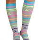 Women's 8-12 mmHg Support Socks - PRINTSUPPORT - Neon Multi Ribbon