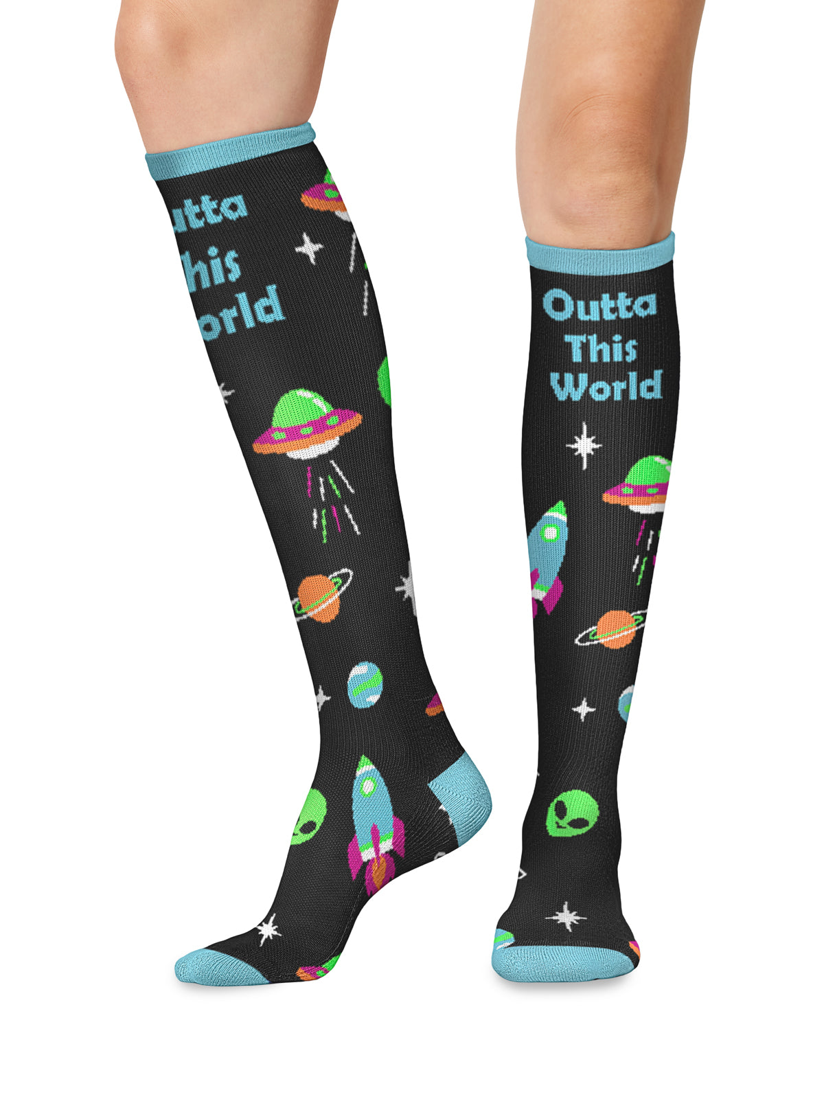 Women's 8-12 mmHg Support Socks - PRINTSUPPORT - Outta This World