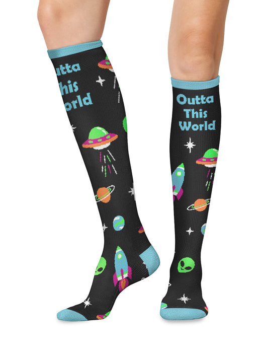 Women's 8-12 mmHg Support Socks - PRINTSUPPORT - Outta This World