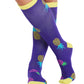 Women's 8-12 mmHg Support Socks - PRINTSUPPORT - Pineapple Toss