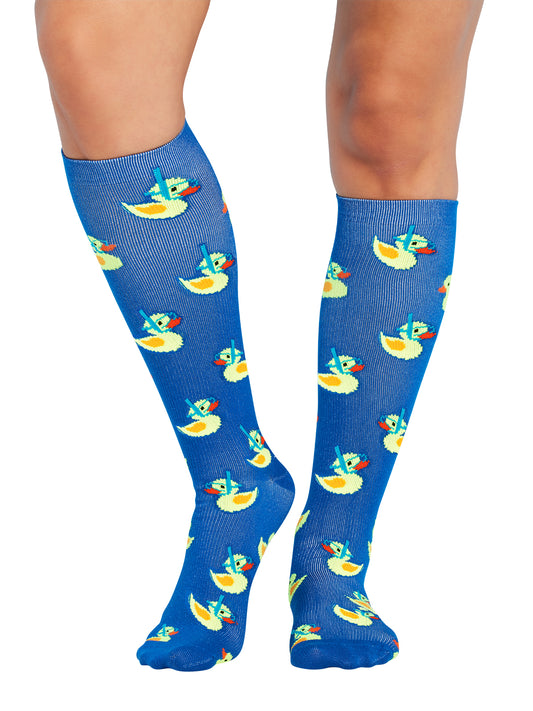 Women's 8-12 mmHg Support Socks - PRINTSUPPORT - Rubber Duckies