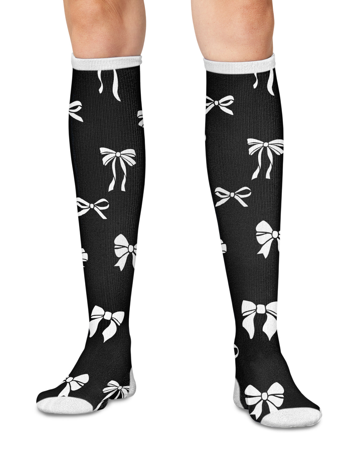 Women's 8-12 mmHg Support Socks - PRINTSUPPORT - Romantic Bows