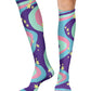 Women's 8-12 mmHg Support Socks - PRINTSUPPORT - Swirly Stars