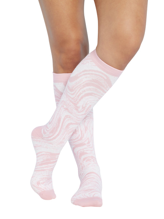 Women's 8-12 mmHg Support Socks - PRINTSUPPORT - Tonal Waves