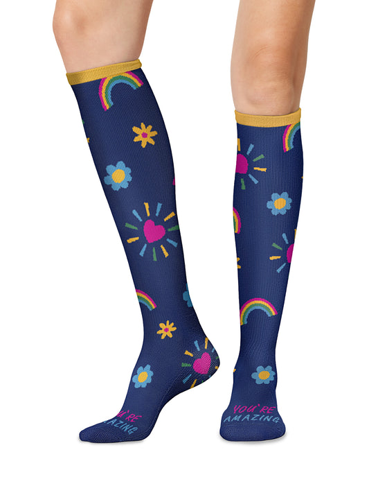 Women's 8-12 mmHg Support Socks - PRINTSUPPORT - You're Amazing