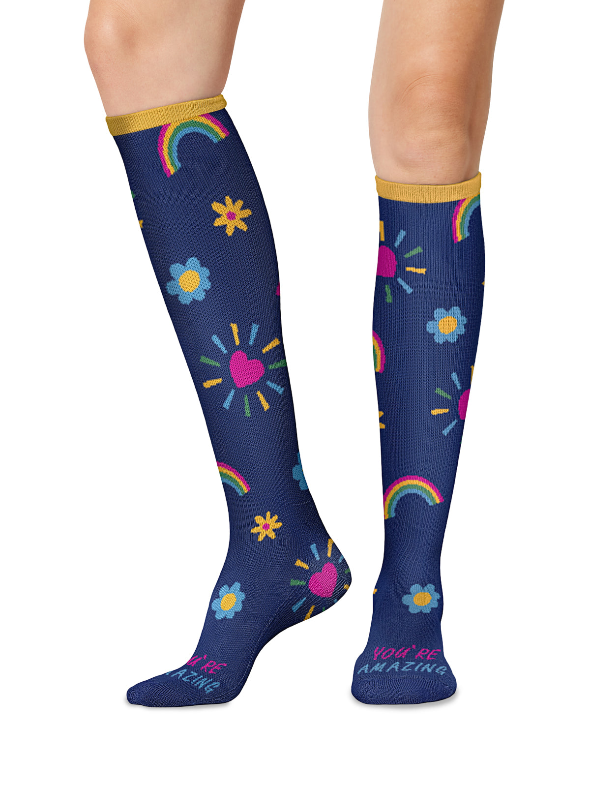 Women's 8-12 mmHg Support Socks - PRINTSUPPORT - You're Amazing