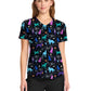 Women's V-Neck Print Top - TF737 - Walking Buddy