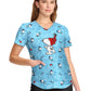 Women's V-Neck Print Top - TF737 - Snoopy On Ice