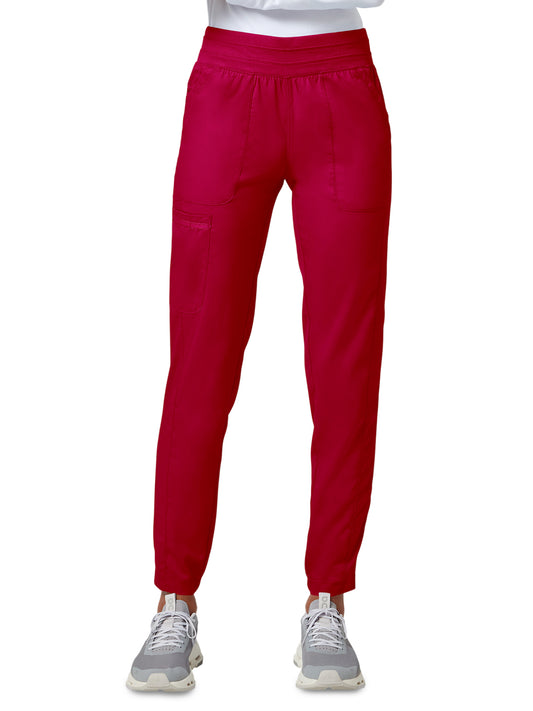Women's 5-Pocket Natural Rise Jogger Pant - WW011 - Red