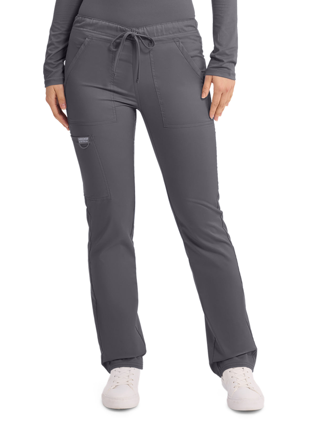 Unisex 4-Pocket Tapered Leg Drawstring Pant - WW020 - Pewter