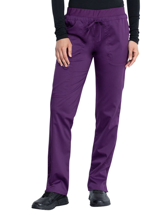 Women's 5-Pocket Tapered Leg Pant - WW105 - Eggplant