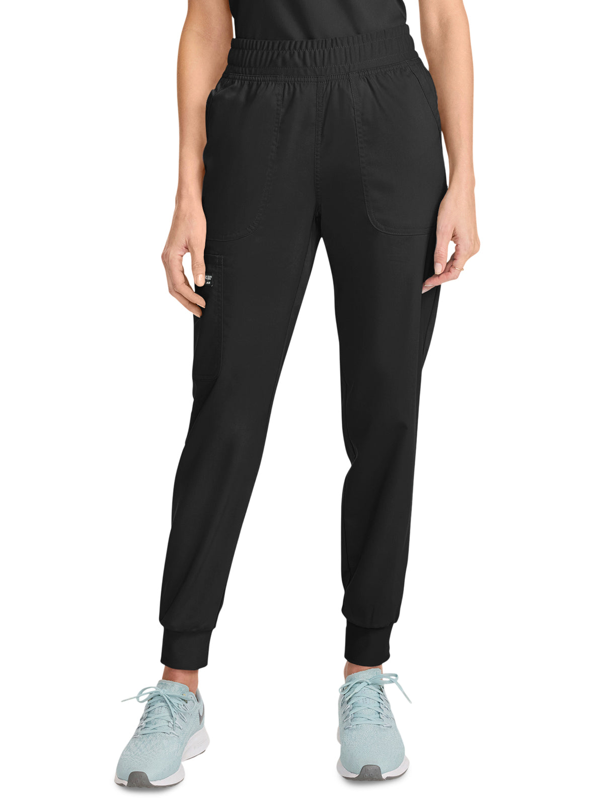 Women's 5-Pocket Mid Rise Jogger Pant - WW115 - Black