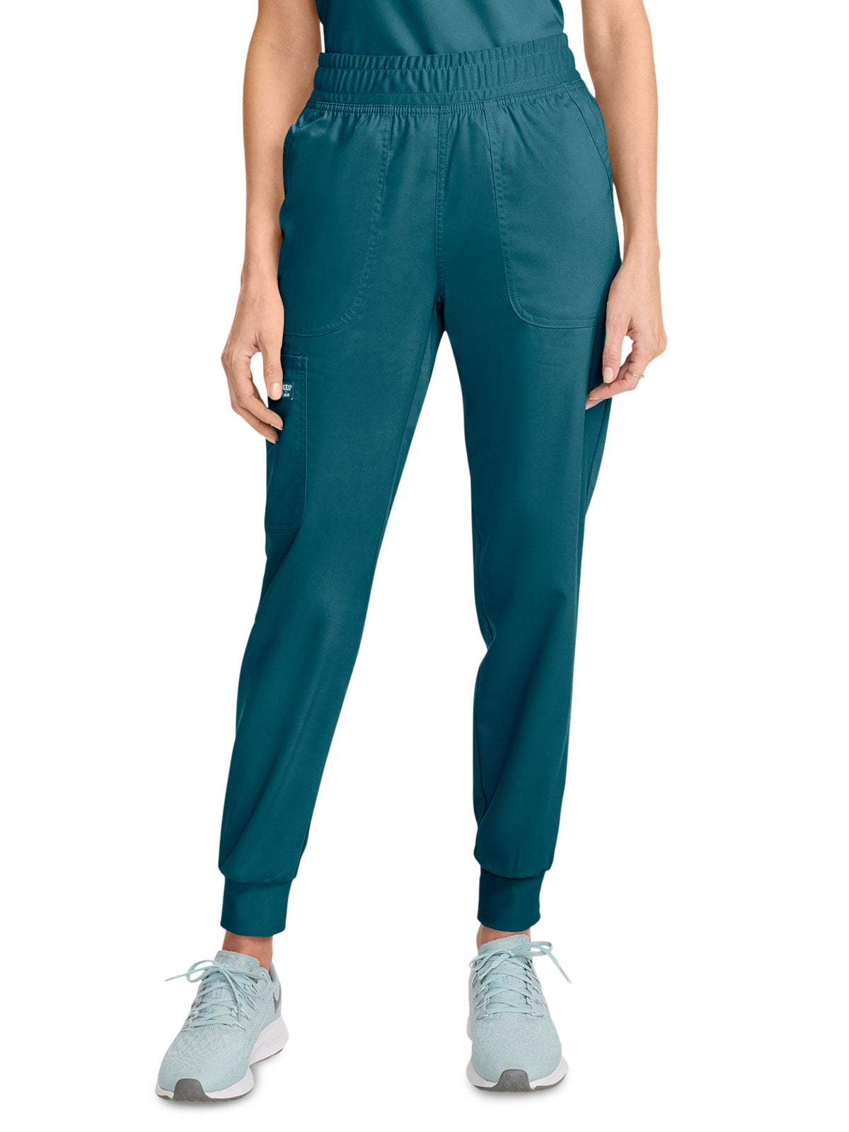 Women's 5-Pocket Mid Rise Jogger Pant - WW115 - Caribbean Blue