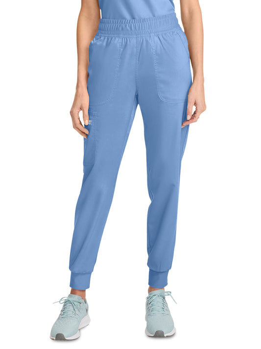 Women's 5-Pocket Mid Rise Jogger Pant - WW115 - Ciel Blue