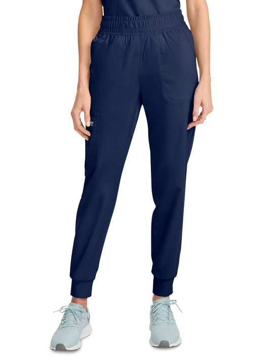 Women's 5-Pocket Mid Rise Jogger Pant - WW115 - Navy