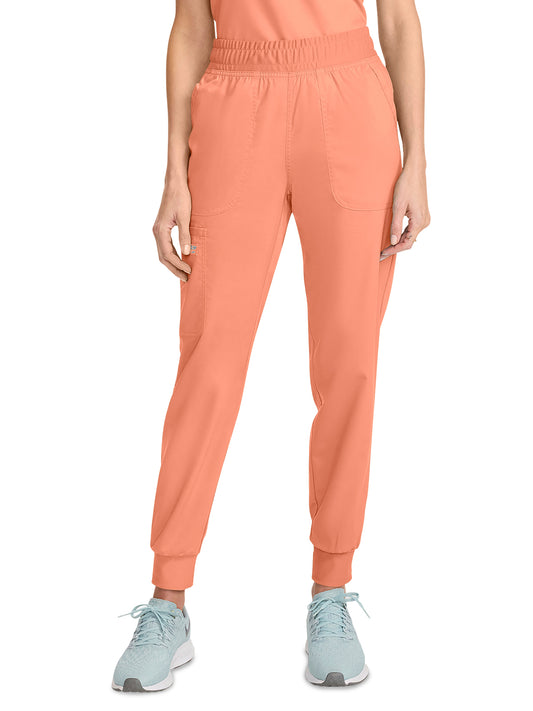 Women's 5-Pocket Mid Rise Jogger Pant - WW115 - Papaya Juice