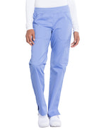 Women's Mid Rise Straight Leg Cargo Pant - WW170 - Ciel Blue