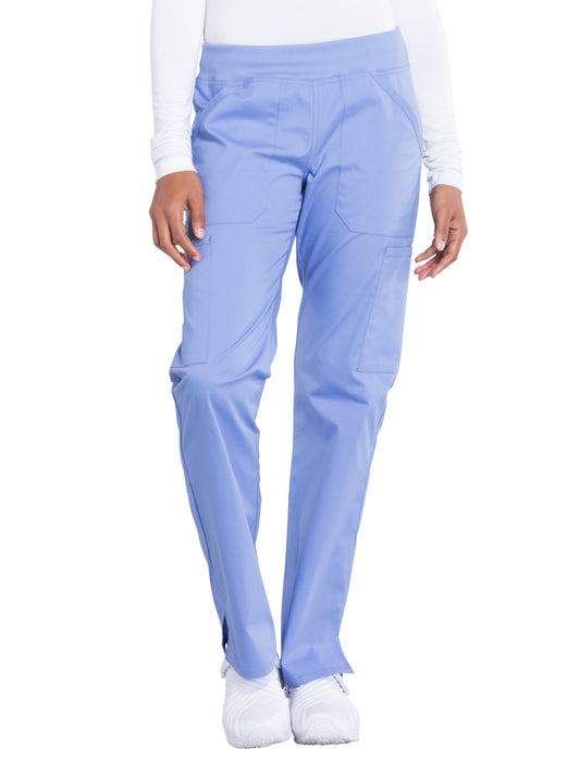 Women's Mid Rise Straight Leg Cargo Pant - WW170 - Ciel Blue
