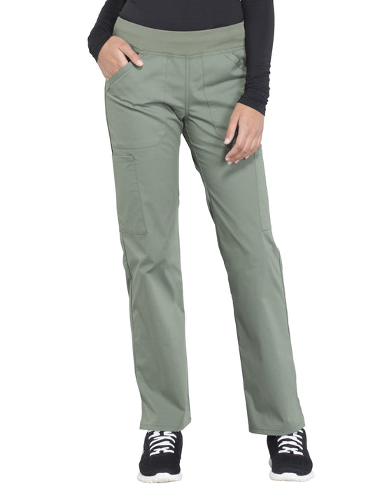 Women's Mid Rise Straight Leg Cargo Pant - WW170 - Olive