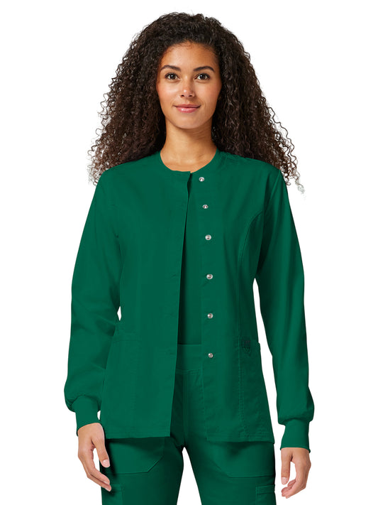 Women's 3-Pocket Snap Front Jacket - WW310 - Hunter Green