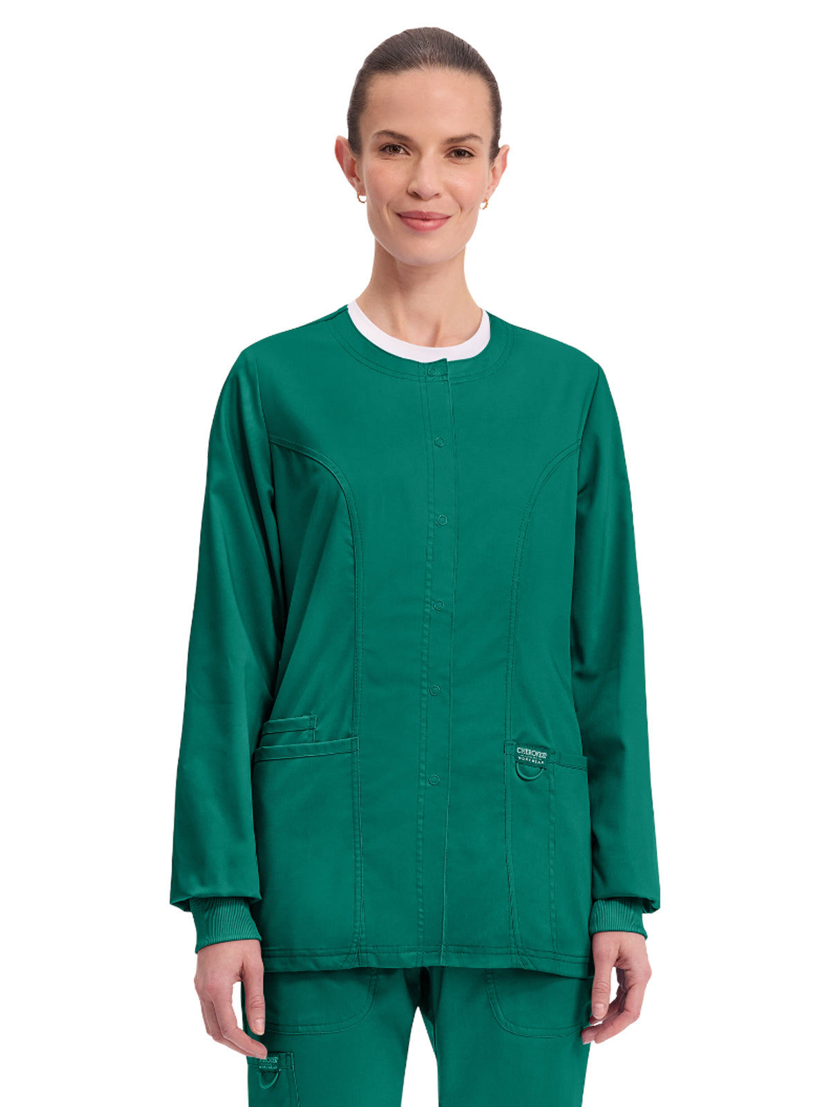 Women's 3-Pocket Snap Front Jacket - WW310 - Hunter Green