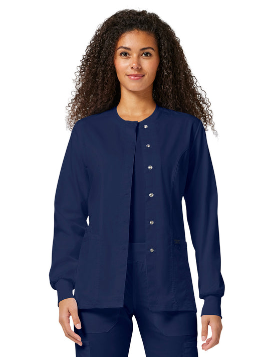 Women's 3-Pocket Snap Front Jacket - WW310 - Navy
