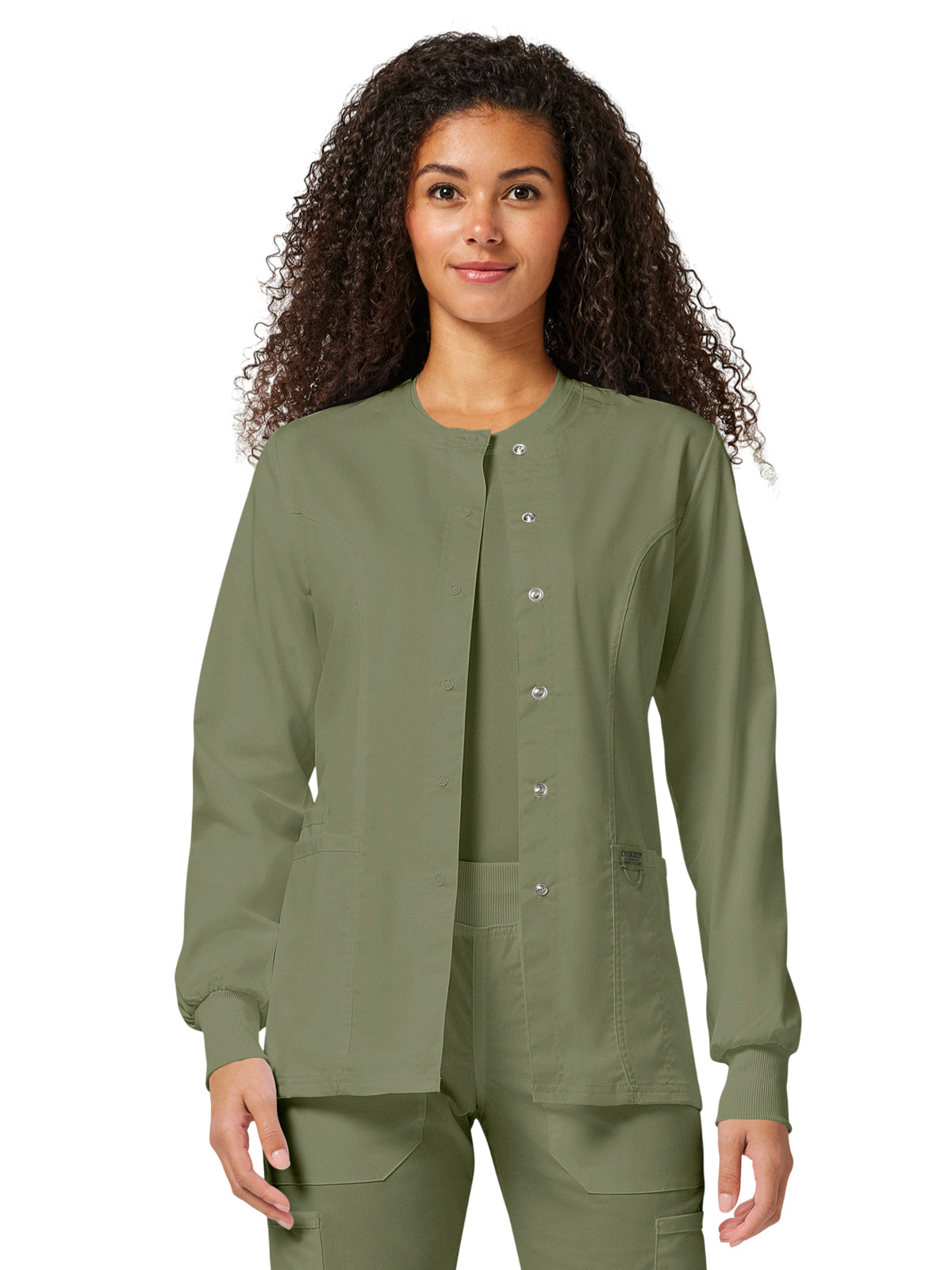 Women's 3-Pocket Snap Front Jacket - WW310 - Olive