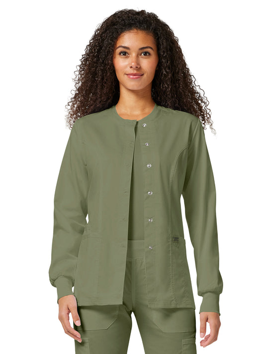 Women's 3-Pocket Snap Front Jacket - WW310 - Olive