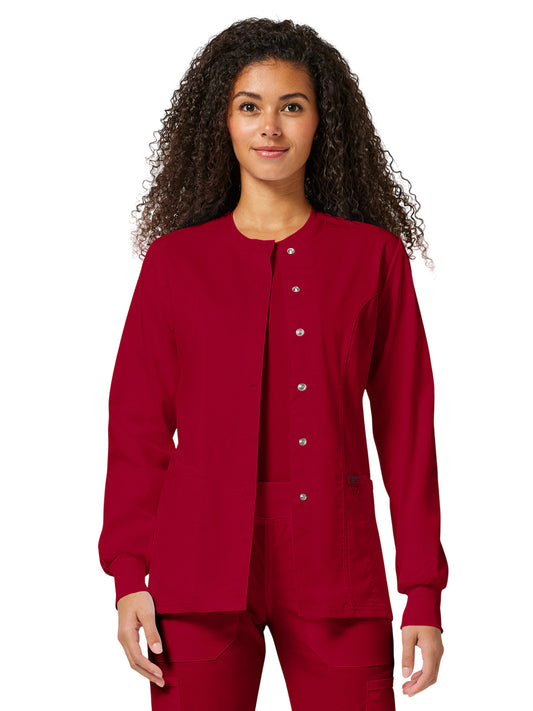 Women's 3-Pocket Snap Front Jacket - WW310 - Red