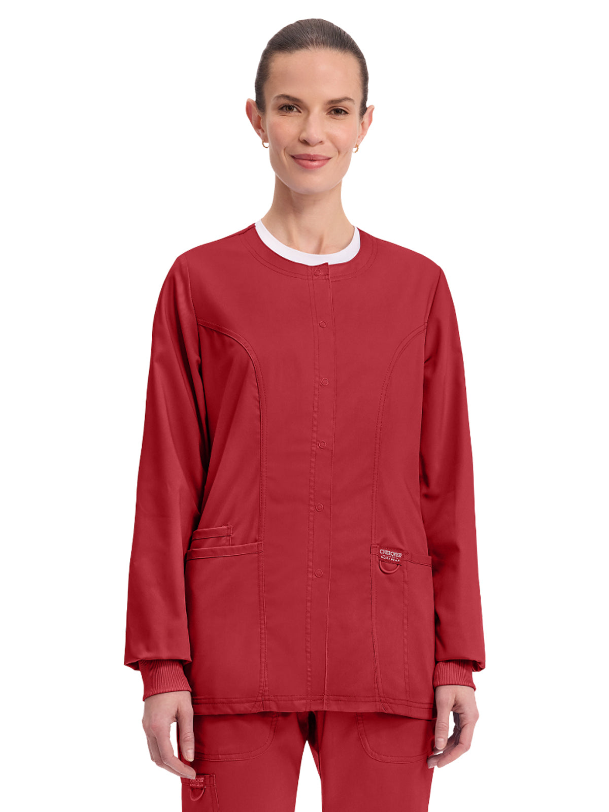 Women's 3-Pocket Snap Front Jacket - WW310 - Red