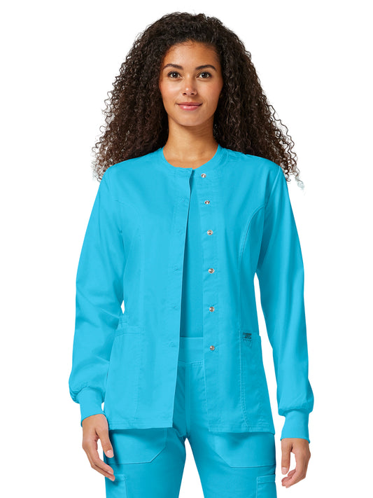 Women's 3-Pocket Snap Front Jacket - WW310 - Turquoise