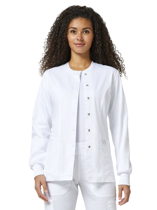 Women's 3-Pocket Snap Front Jacket - WW310 - White