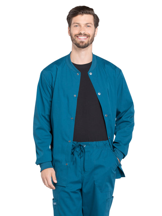 Men's 2-Pocket Snap Front Jacket - WW360 - Caribbean Blue
