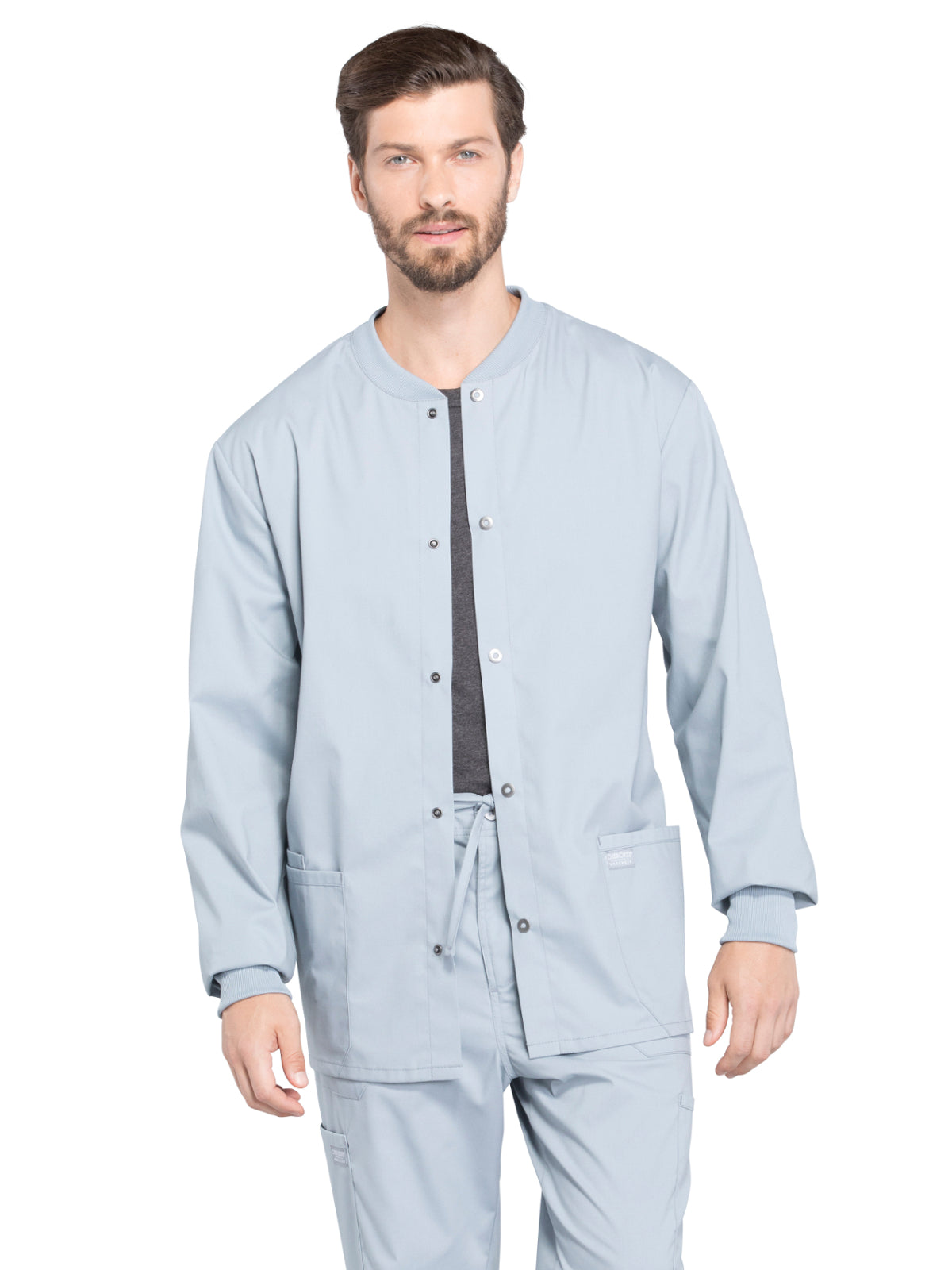 Men's 2-Pocket Snap Front Jacket - WW360 - Grey