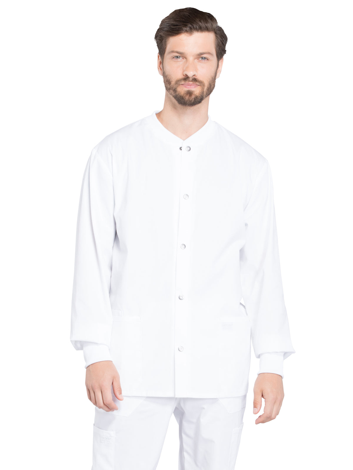 Men's 2-Pocket Snap Front Jacket - WW360 - White