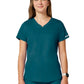 Women's 2-Pocket V-Neck Top - WW601 - Caribbean Blue
