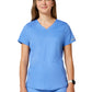 Women's 2-Pocket V-Neck Top - WW601 - Ciel Blue